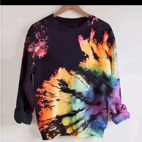 NWT Tie Dye Sweatshirt Good Mom’s Bad words - Picture 2 of 2